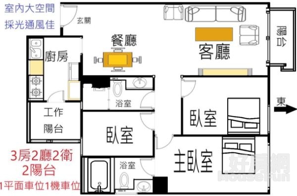 惠宇宇山鄰 ! 我超熟 ! 稀有高樓層三房平車