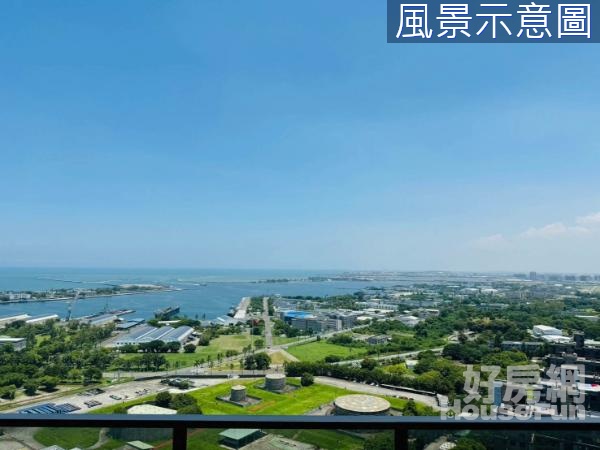 知名社區【太普美術海】無敵海景．邊間高樓層三房平車