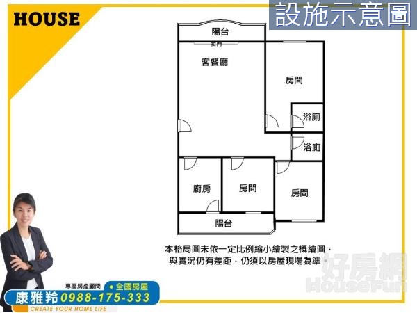 獨✨金門街電梯三房✨方正前後陽台