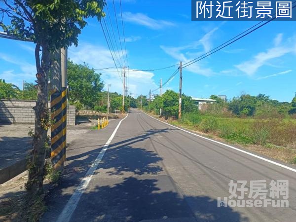 離湖口商圈開車5分鐘大馬路邊平坦方正超美農地