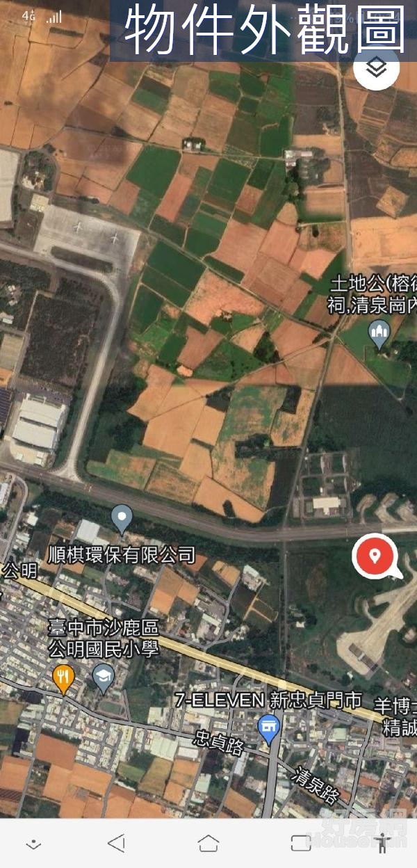 沙鹿清泉崗捷運橘線F-16英資觀賞農地