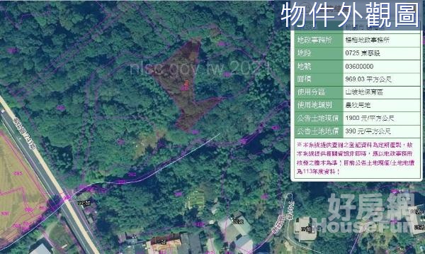 桃園市楊梅區東寧段大片森林持分用地